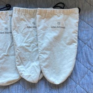 Allen Edmonds felt drawstring shoe bags